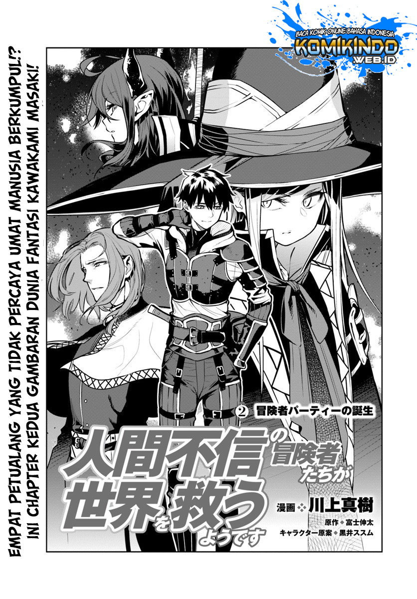 The Adventurers That Don’t Believe In Humanity Will Save The World Chapter 02 Bahasa Indonesia